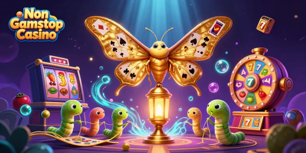 Experience the allure of Non Gamstop Casino with an artistic representation of wildlife and dynamic gaming elements.
