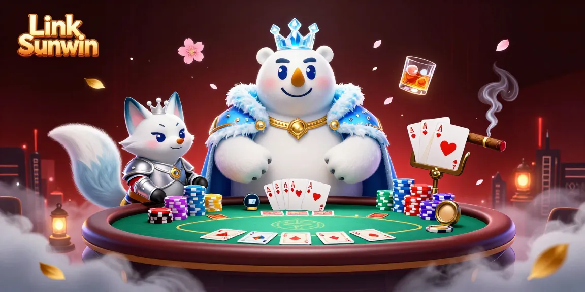 Experience the ultimate thrill by exploring Link Sunwin through this vibrant poker scene.