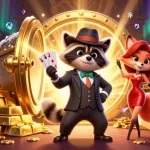 Experience the excitement of casino gaming with KK55, featuring animated characters and dazzling treasures.