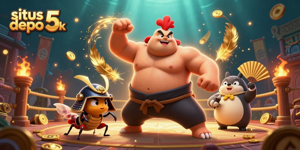 Experience the excitement of situs depo 5k with a powerful sumo wrestler and dynamic gaming elements