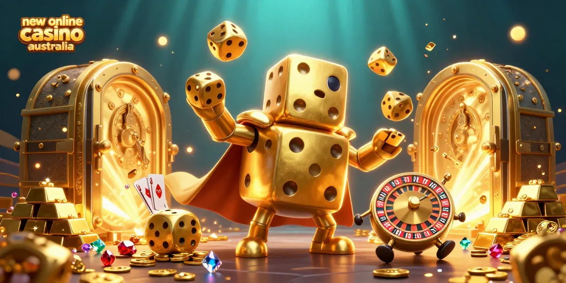 Experience the thrill of a new online casino Australia with exciting gaming elements in a vibrant 3D scene.